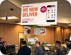 In-store 7-Eleven mobile app launch signage